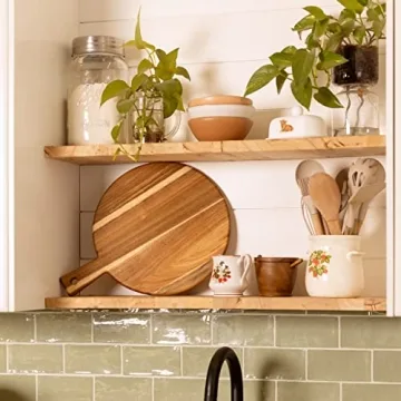 Acacia Wood Round Cutting Board for Stylish Entertaining