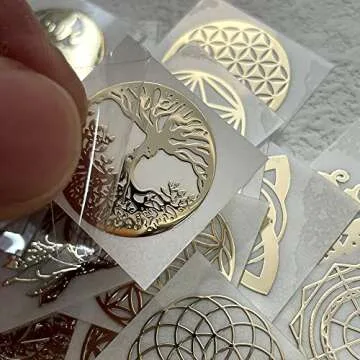 Flower of Life Metal Stickers - 35 pcs Premium Quality