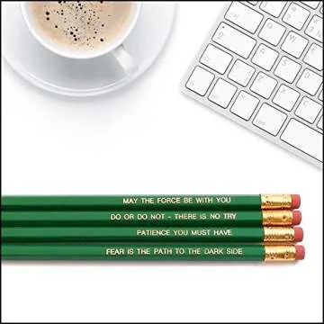 Fresh Prints of CT Yoda Star Wars The Jedi - Inspirational Pencils Engraved With Funny And Motivational Sayings For School And The Office