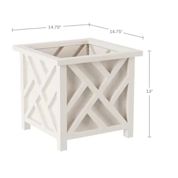 Pure Garden 14.75" Lattice Flower Box Planter