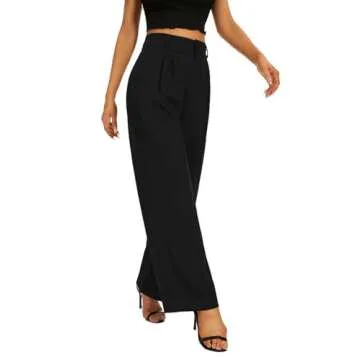 KICZOY Women High Waist Wide Leg Trousers for Classy Styles