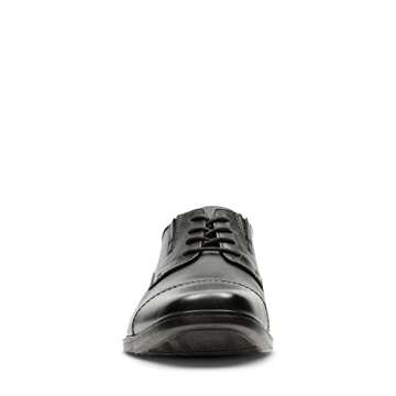 Clarks Men's Tilden Cap Oxford, Black Leather, 11.5 M US