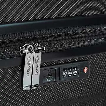 Amazon Basics 2 Piece Hardside Spinner Suitcase Luggage with Wheels, 20-Inch, 28-Inch, Black