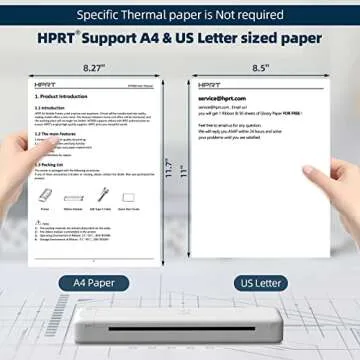 HPRT MT800 Wireless Portable Printer - Travel Friendly & Versatile