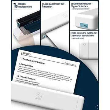 HPRT MT800 Portable Wireless Printer for Travel and Office