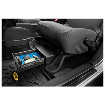 Bestop 42640-01 HighRock 4x4 Under Seat Lock Box for 2007-2018 Wrangler JK, Driver Side (Does Not Fit 2011-2018 Wrangler JK 2-Door Models)