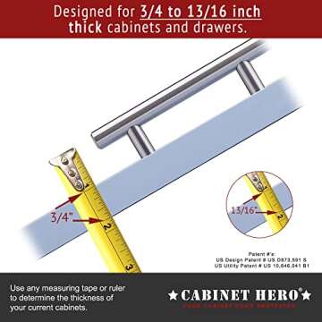 Cabinet Hero Slimline and Drip Ramp Door Protector - Plastic Edge Guard - Slip On, Kitchen, Drawer F...