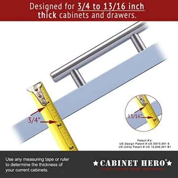 Cabinet Hero Slimline and Drip Ramp Door Protector - Plastic Edge Guard - Slip On, Kitchen, Drawer F...