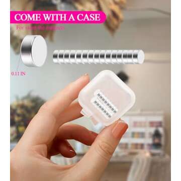 AmooFro Acrylic False Nail Clippers with Magnets Sizer, Tip Cutter for False Nails with Length Measurement, Adjustable Stainless Trimmer, Manicure Tool for Salon Home Art