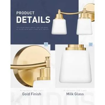 Kudos 21" Gold Vanity Light - Modern LED Fixture