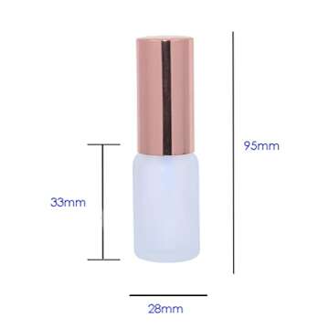 6 Packs Frosted Glass Spray Bottle Travel Spray Bottles Perfume Atomizer Fine Mist Spray Bottles DIY Empty Bottle For Essential Oils,Perfume,Cosmetic Liquids Funnel&dropper Labels Included, 15ml/0.5oz