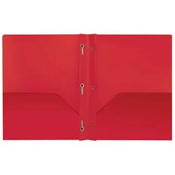 Better Office Products Poly 2 Pocket Folders with Prongs, Heavyweight, 6 Pieces, Assorted Primary Colors, Letter Size
