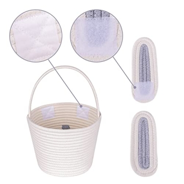 CubesLand Bunny Easter Basket for Kids, 9.8" Durable