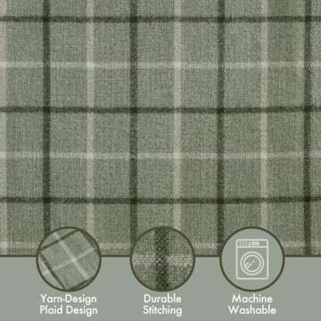 Madison Park Anaheim Cabin Plaid Curtain Window, Thermal Insulated Fleece Lining, Living Room Decor ...