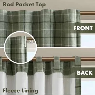 Madison Park Anaheim Plaid Curtain - Cozy & Thermal Insulated