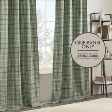 Madison Park Anaheim Plaid Curtain - Cozy & Thermal Insulated