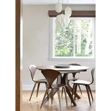 NuWallpaper Cream Alix Elegant Peel & Stick Wallpaper