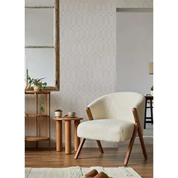 NuWallpaper Cream Alix Peel and Stick Design