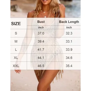 Ekouaer Beach Swimsuit Cover Up Women Crochet Bikini Coverups