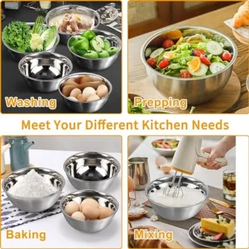 WEPSEN 27PCS Mixing Bowls Set - Kitchen Utensils Included