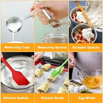 WEPSEN 27PCS Mixing Bowls Set - Kitchen Utensils Included