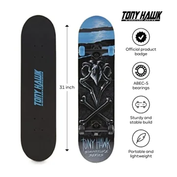 Tony Hawk 31" Skateboard - Ideal for All Skill Levels