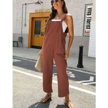 Sleeveless Cotton Linen Overalls for Stylish Comfort
