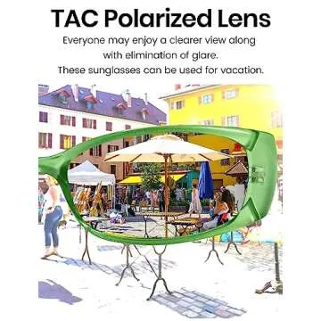 Veda Tinda Vision Green Rectangle Sunglasses for Women Retro 90s Rave Trendy Y2k Rectangular Clear Shades for Men Warp Around Sport Transparent Mens Sun Glasses UV400 Protection Womens Accessories