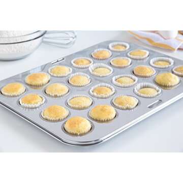 Fox Run 24-Cup Stainless Steel Mini Muffin Pan