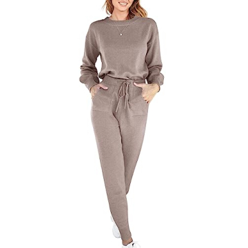 ANRABESS Women's Two Piece Outfits Sweater Sets Long Sleeve Knit Pullover and Jogger Pants Tracksuit...