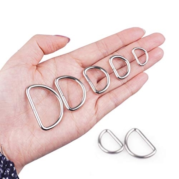 Gwybkq D Rings for Sewing - 90 Assorted Sizes Available