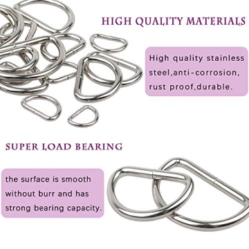 Gwybkq D Rings for Sewing - 90 Assorted Sizes Available