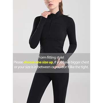 Vsaiddt Women's Athletic Half Quarter Zip Pullover Sweatshirt Quick Dry Workout Jackets Yoga Running...