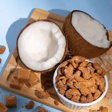 Earthside Farms Cashews, A Keto Friendly, Low Carb, Low Sugar Snack, Individual Packs of Sweet and Crunchy Nut Coated in a Sweet Candy (1 Ounce, 6 Pack)