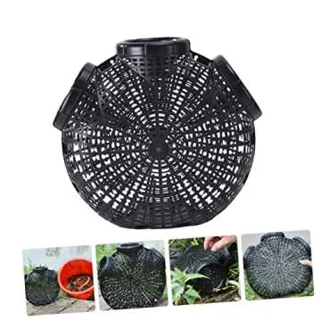 Gogogmee Yellow EEL and Shrimp Cage Crab Bait Cage Lobster Fishing Traps Cast Cage Plastic Crawfish Fishing Nets for Saltwater Fishing Lures for Bass Crab for Blue Crabs Lobster