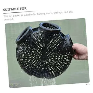 Gogogmee Yellow EEL and Shrimp Cage Crab Bait Cage Lobster Fishing Traps Cast Cage Plastic Crawfish Fishing Nets for Saltwater Fishing Lures for Bass Crab for Blue Crabs Lobster