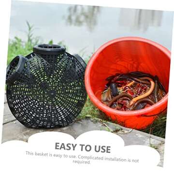 Gogogmee Yellow EEL and Shrimp Cage Crab Bait Cage Lobster Fishing Traps Cast Cage Plastic Crawfish Fishing Nets for Saltwater Fishing Lures for Bass Crab for Blue Crabs Lobster