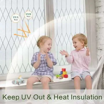 Windimiley Window Privacy Film Stained Glass Frosted Glass Window Clings Moroccan Lattice Decorative Bathroom Door Coverings UV Sun Blocking Heat Control Removable Home Tint,(17.5X78.7in,Pure)