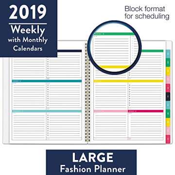 Emily Ley 2019 Weekly & Monthly Planner - Happy Stripe