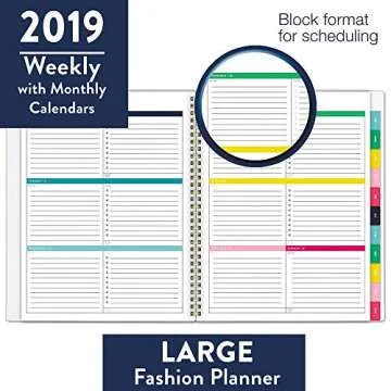 Emily Ley 2019 Weekly & Monthly Planner - Happy Stripe