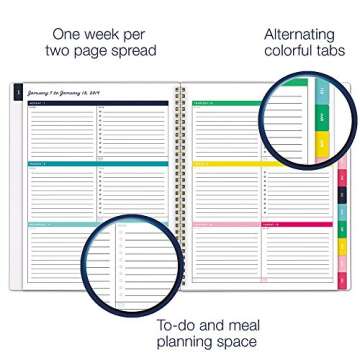 Emily Ley 2019 Weekly & Monthly Planner - Happy Stripe