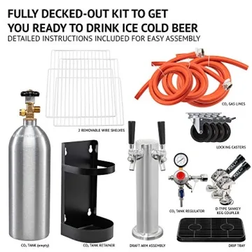 Ivation Full Size Kegerator | Dual Tap Beverage Cooler