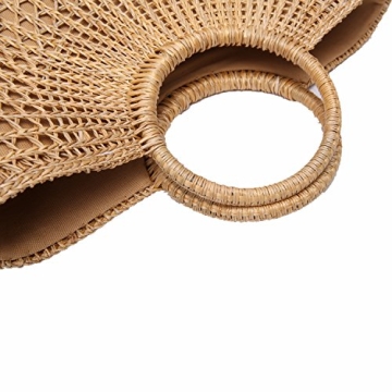 Handwoven JOLLQUE Straw Beach Bag for Women - Unique Summer Purse