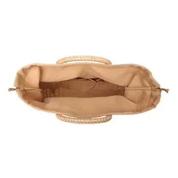 Handwoven JOLLQUE Straw Beach Bag for Women - Unique Summer Purse