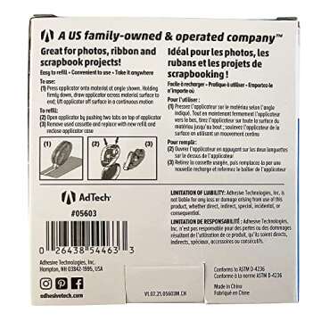 Adtech 05603 Glue Runner Permanent 35 Yards Total - Pack of 3 (4 each), Blue