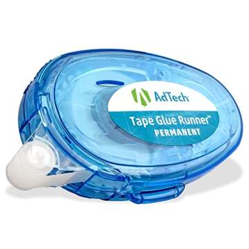 Adtech 05603 Glue Runner Permanent 35 Yards Total - Pack of 3 (4 each), Blue