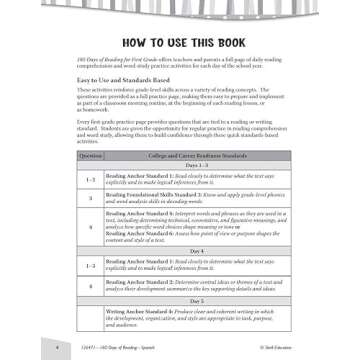 180 Days™: Reading for 1st Grade Spanish Practice Workbook for Classroom and Home, Cool and Fun Practice Created by Teachers (180 Days of Practice) (Spanish Edition)