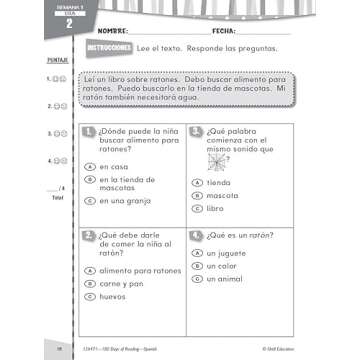 180 Days™: Reading for 1st Grade Spanish Practice Workbook for Classroom and Home, Cool and Fun Practice Created by Teachers (180 Days of Practice) (Spanish Edition)