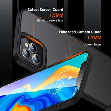 Stylish TORRAS Shockproof Case for iPhone 12 Pro Max - Black