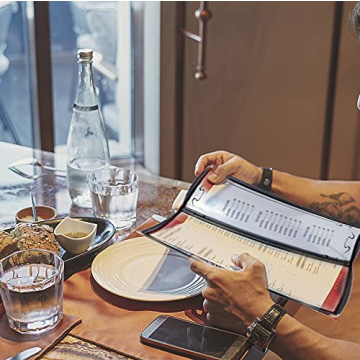 Elegant 2PCS Waterproof and Reusable Menu Covers